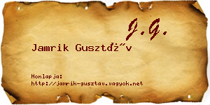 Jamrik Gusztáv névjegykártya