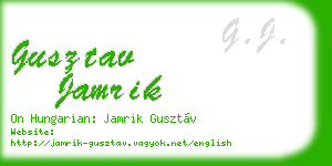 gusztav jamrik business card