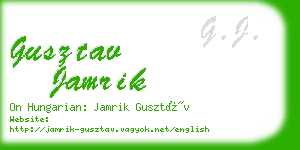 gusztav jamrik business card